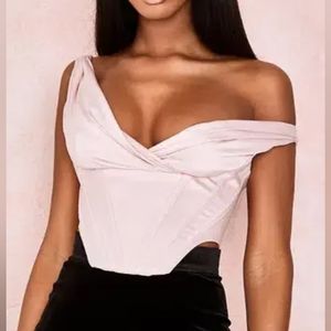 House of CB Giuseppina Blush Satin Bustier Corset Large